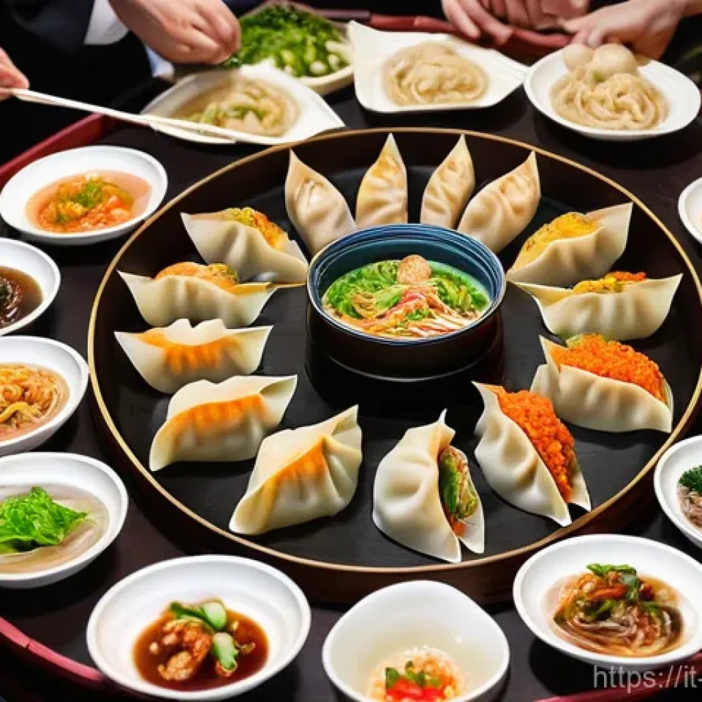 중국 요리 메뉴판 번역 - **A Vibrant Culinary Journey**
    A diverse group of friends, including teenagers, is joyfully gath...
