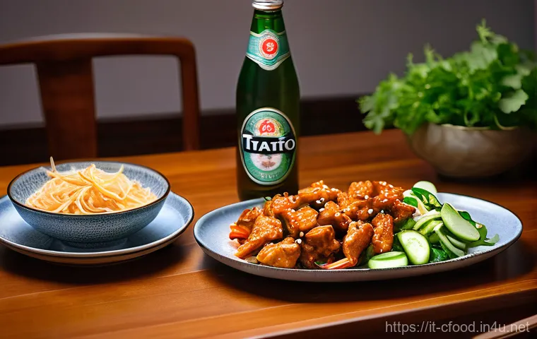 중식 밀키트 활용법 - **"A dynamic, close-up shot of a person, mid-action, confidently stirring a colorful stir-fry in a l...