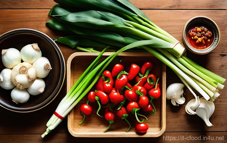 중식 밀키트 기업 인터뷰 - **Prompt:** A high-resolution, close-up shot of a vibrant assortment of fresh, premium Chinese meal ...