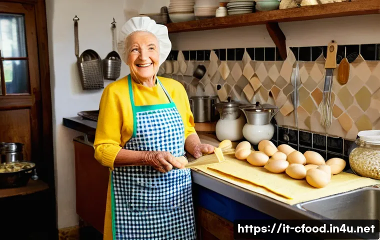 중식 조미료 제조사 - **Prompt:** "A cozy Italian family kitchen. Nonna is teaching her granddaughter how to make tortelli...