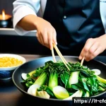 중국 요리 조리법 - A vibrant kitchen scene featuring a chef preparing authentic Chinese cuisine using fresh ingredients...